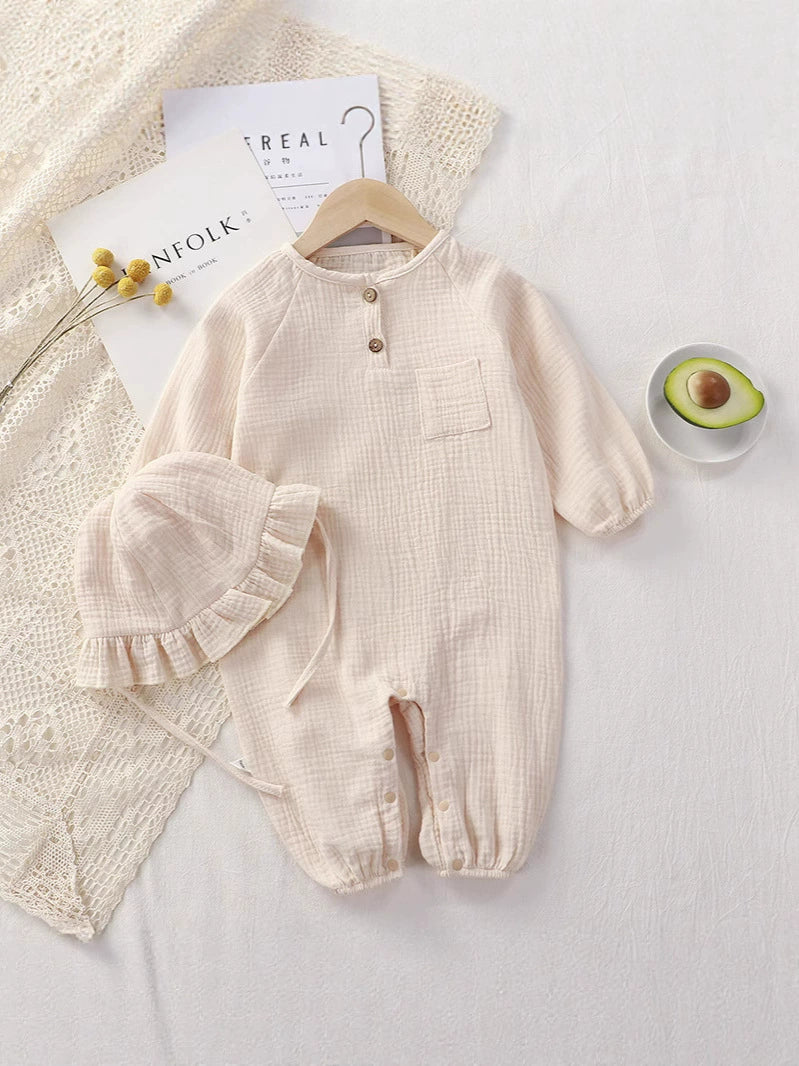 Macacão Infantil Botões Bolsinho