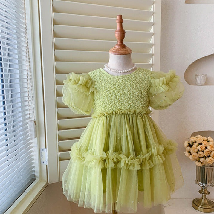 Vestido Infantil De Festa Tule Bufante