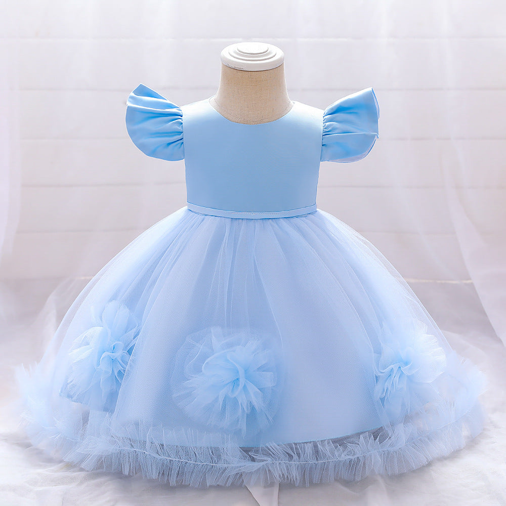 Vestido De Festa Infantil Tule Florzinhas