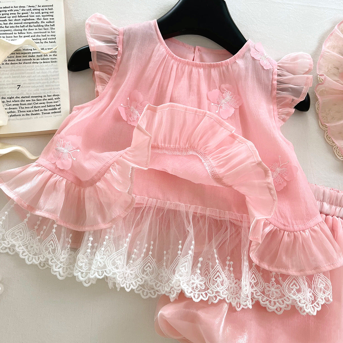 Conjunto Infantil Renda Borboletinhas