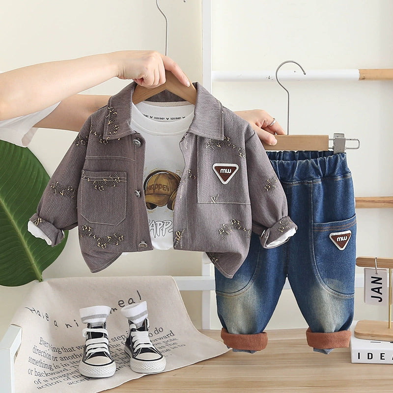 Conjunto Infantil Masculino 3 Peças Bolsos