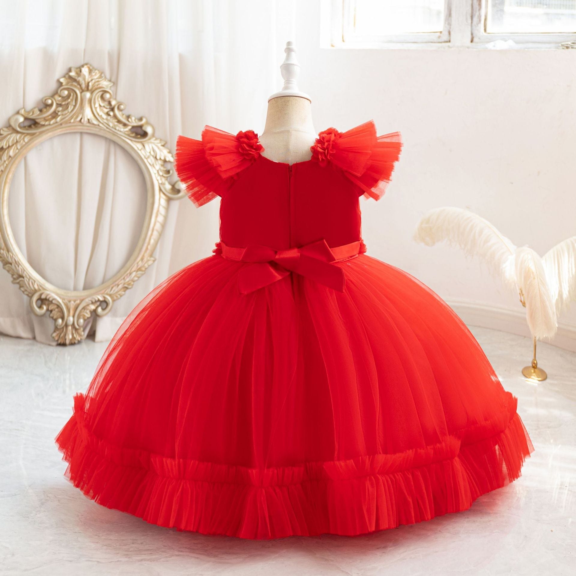 Vestido De Festa Infantil Tule Florzinhas