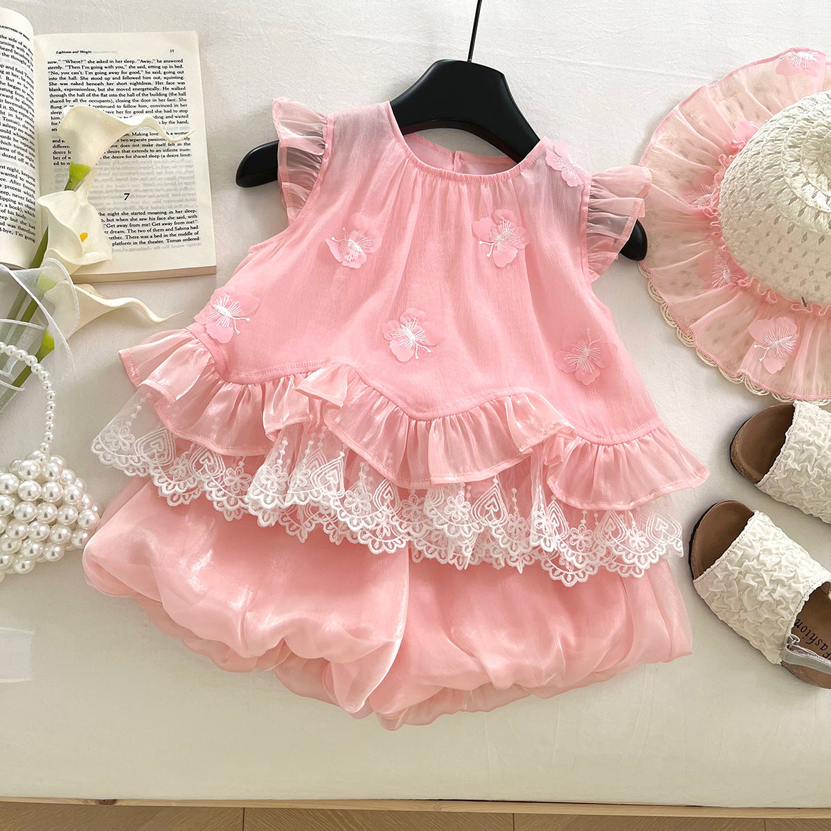 Conjunto Infantil Renda Borboletinhas
