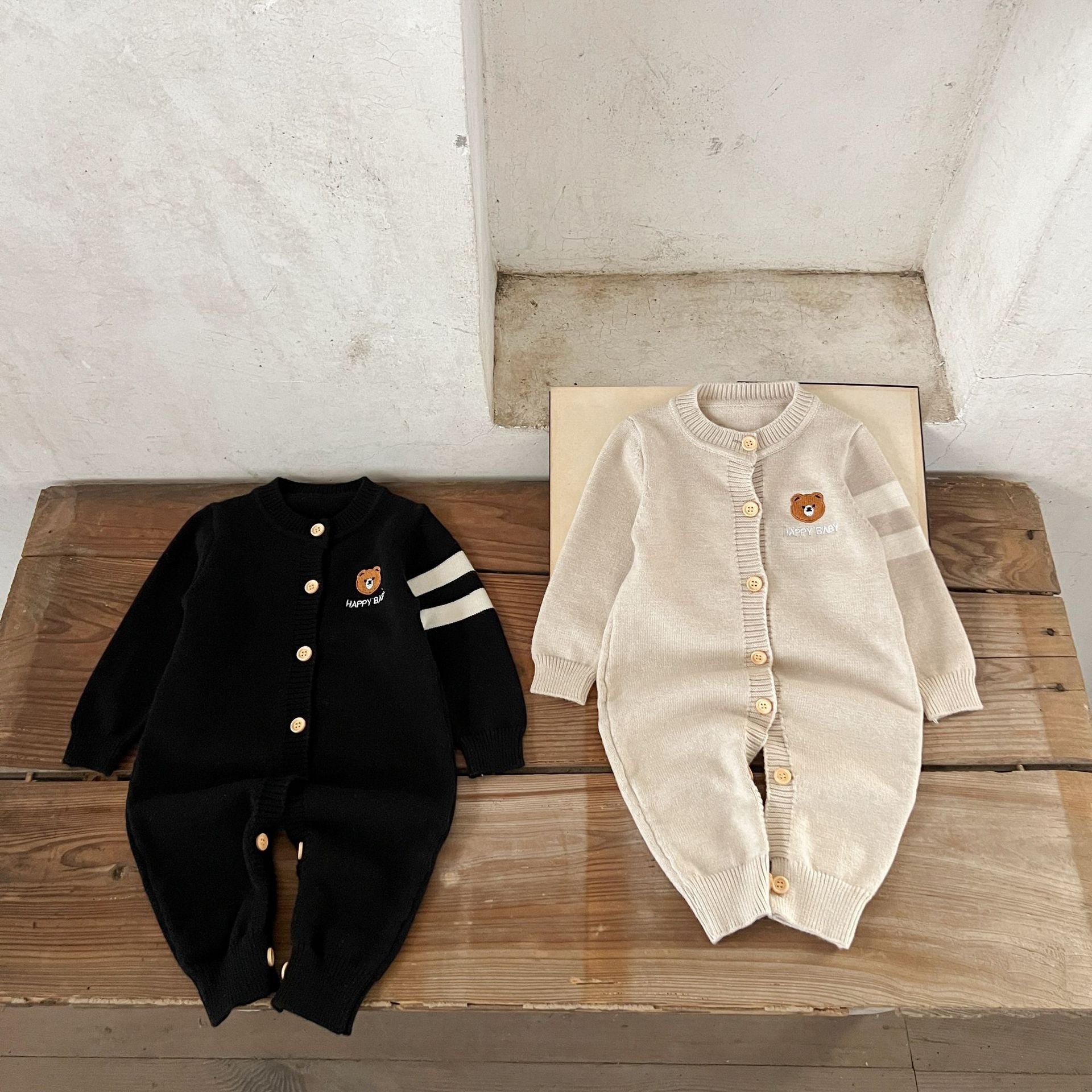 Macacão Infantil de Tricô Urso