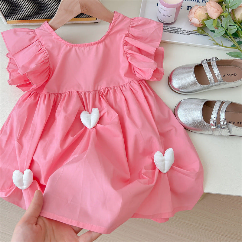 Vestido Infantil Verão Coraçõezinhos