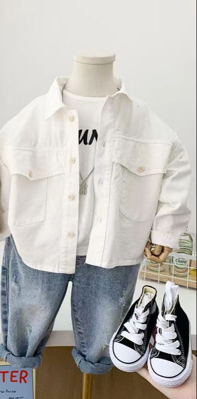 Camisa Infantil Botões Bolsinho