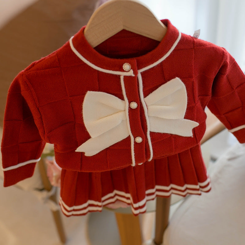 Conjunto Infantil Feminino Pérolas Lacinho