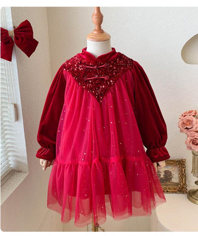 Vestido Infantil Tule Brilhante