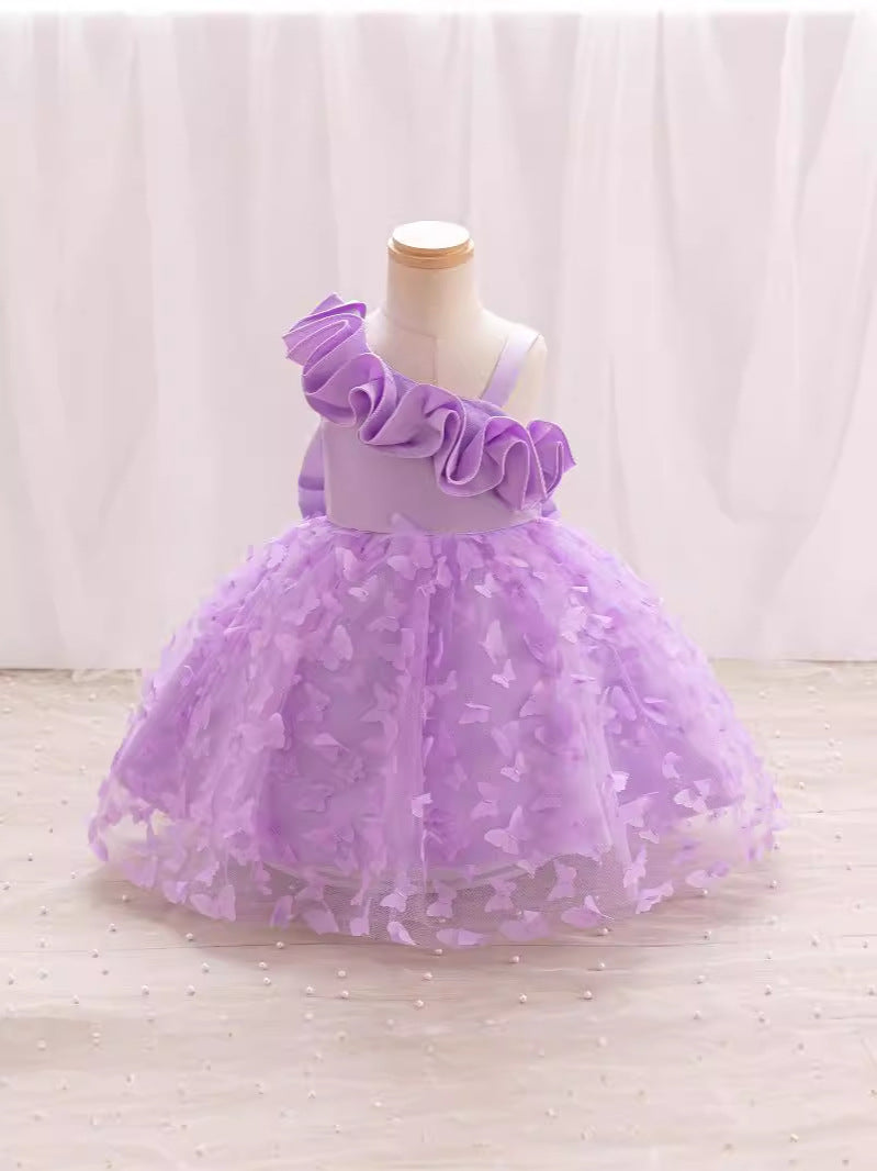 Vestido Infantil Tule Borboletinhas