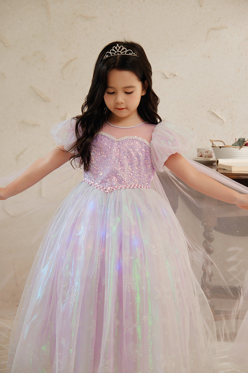 Vestido Infantil De Princesa Lantejoulas