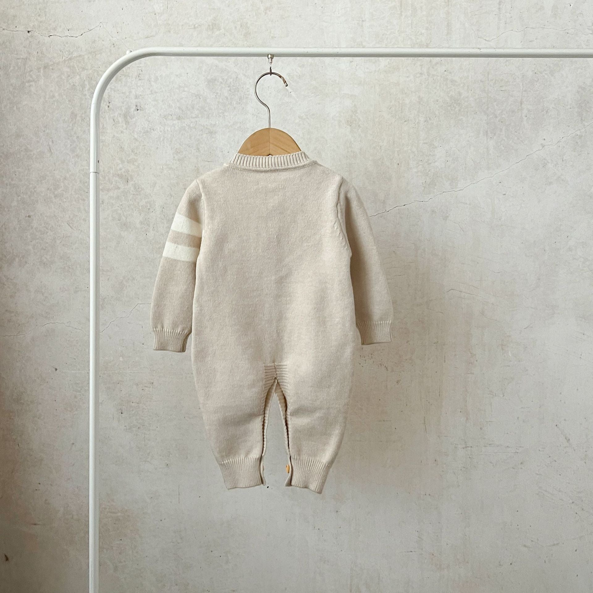 Macacão Infantil de Tricô Urso