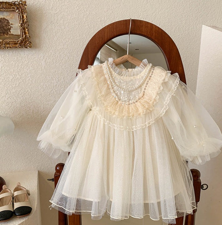 Vestido Infantil Tule Renda e Brilhos