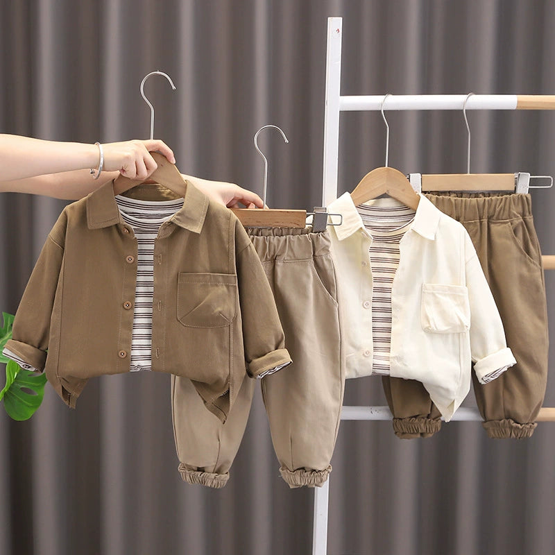 Conjunto Infantil 3 Peças Bolsinho e Lístras