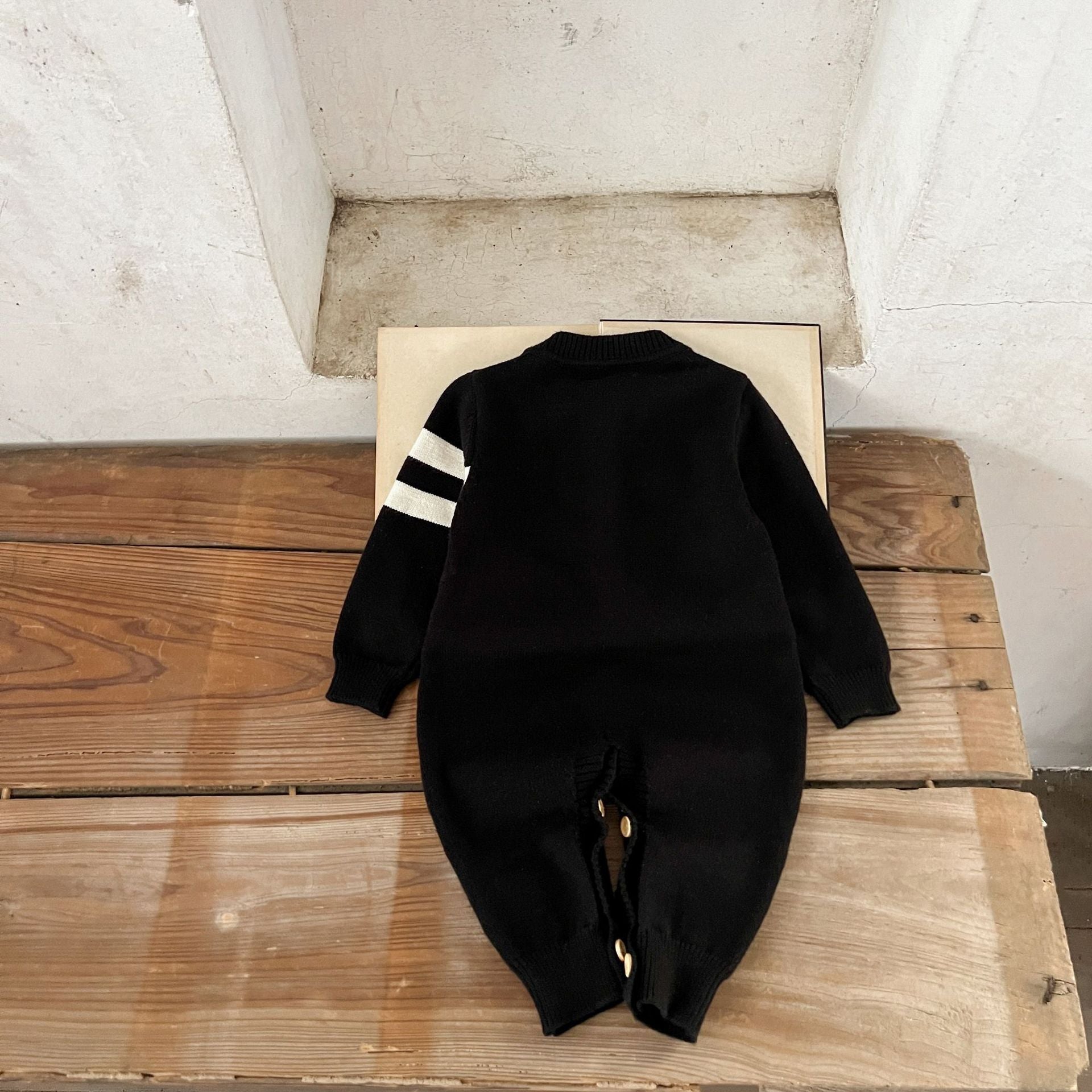 Macacão Infantil de Tricô Urso