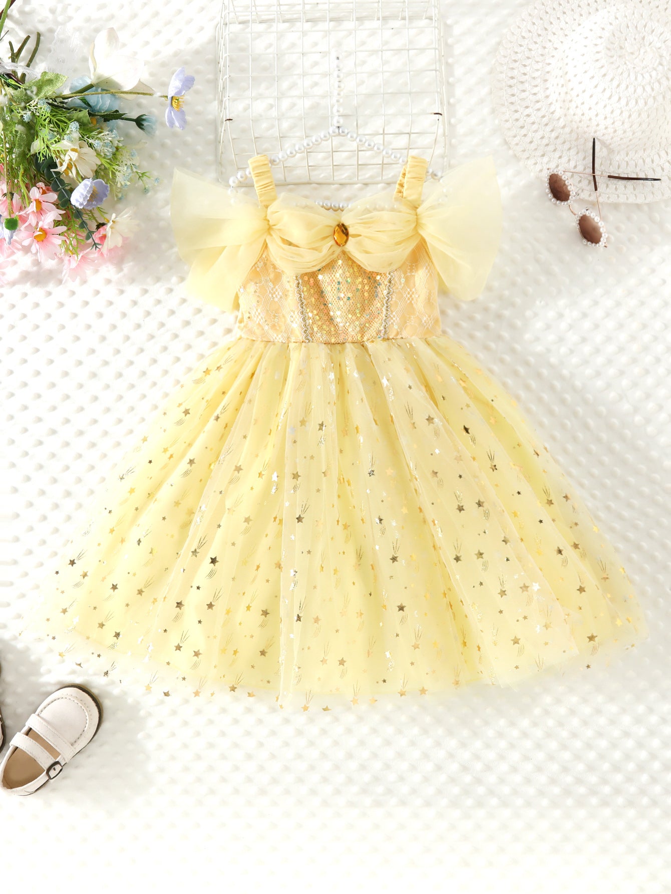 Vestido Infantil Princesa Estrelinhas