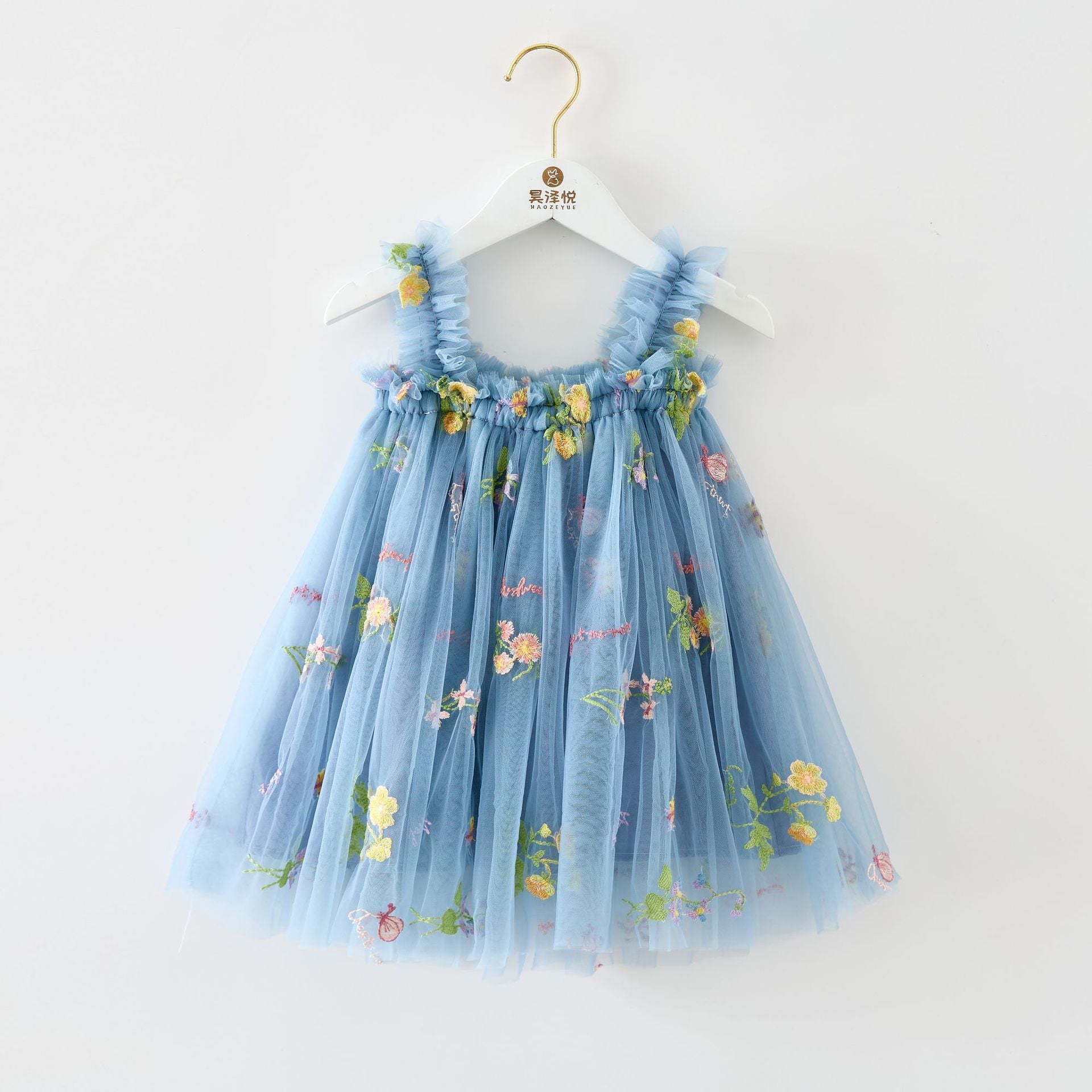 Vestido Infantil Tule Florzinhas