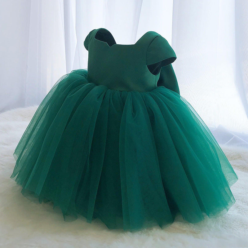 Vestido Infantil De Festa Tule e Laço