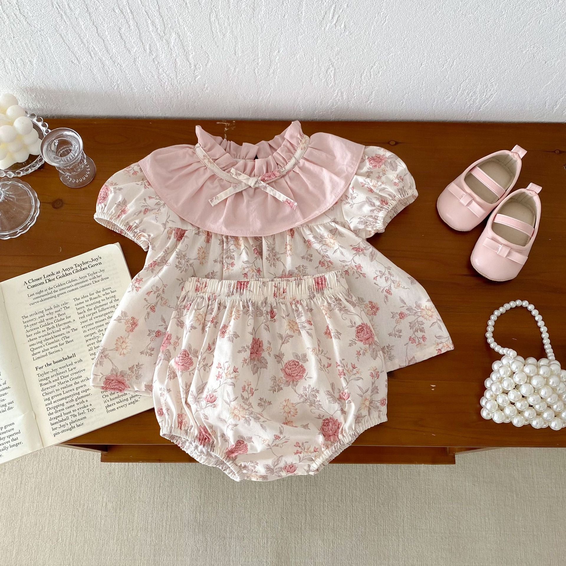 Conjunto/ Vestido Infantil Feminino Floral