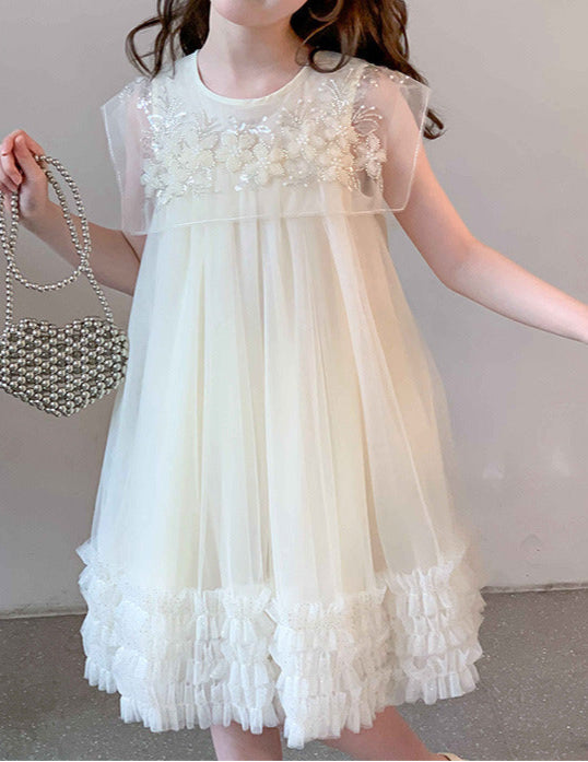 Vestido Infantil Gola Florzinhas