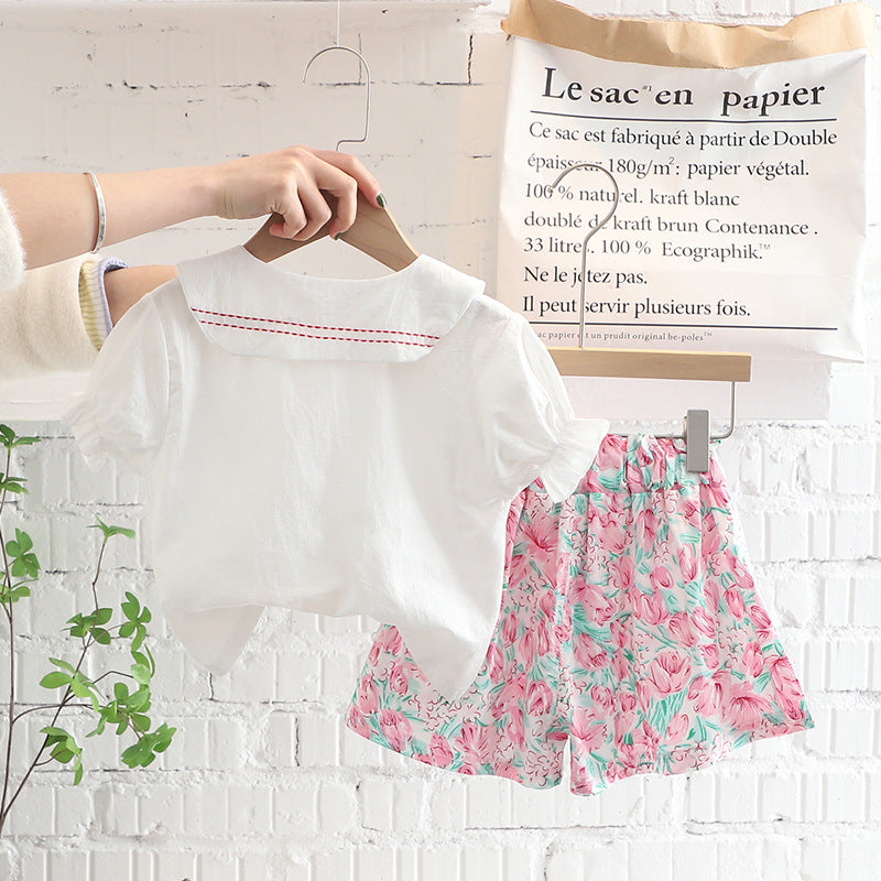 Conjunto Infantil Feminino Verão Florzinhas