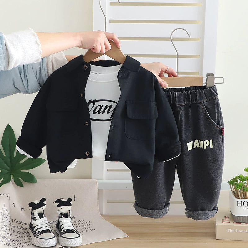 Conjunto Infantil Mascuino 3 Peças Bolsinhos