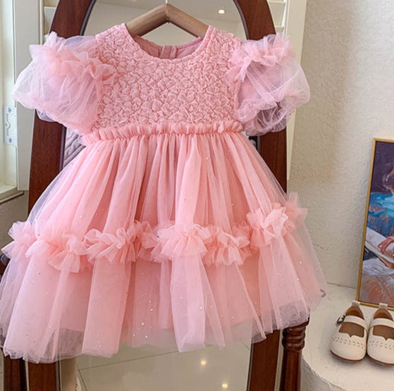 Vestido Infantil De Festa Tule Bufante