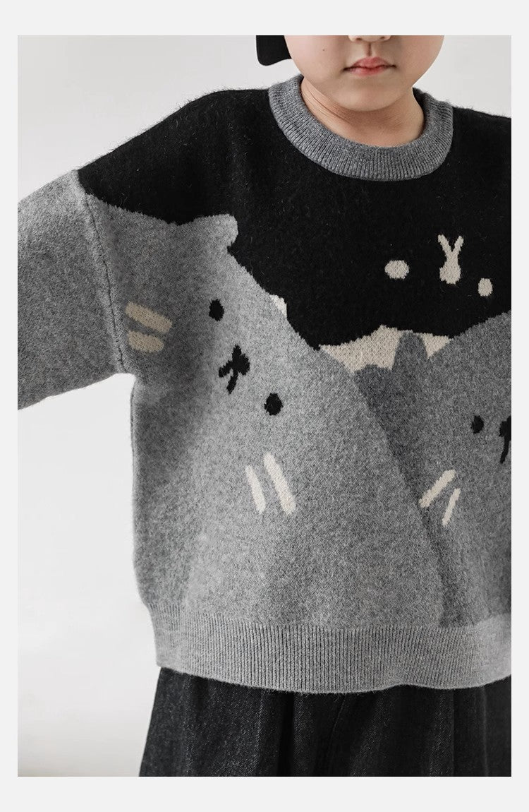 Blusa Infantil Inverno Cinza Coelhinho