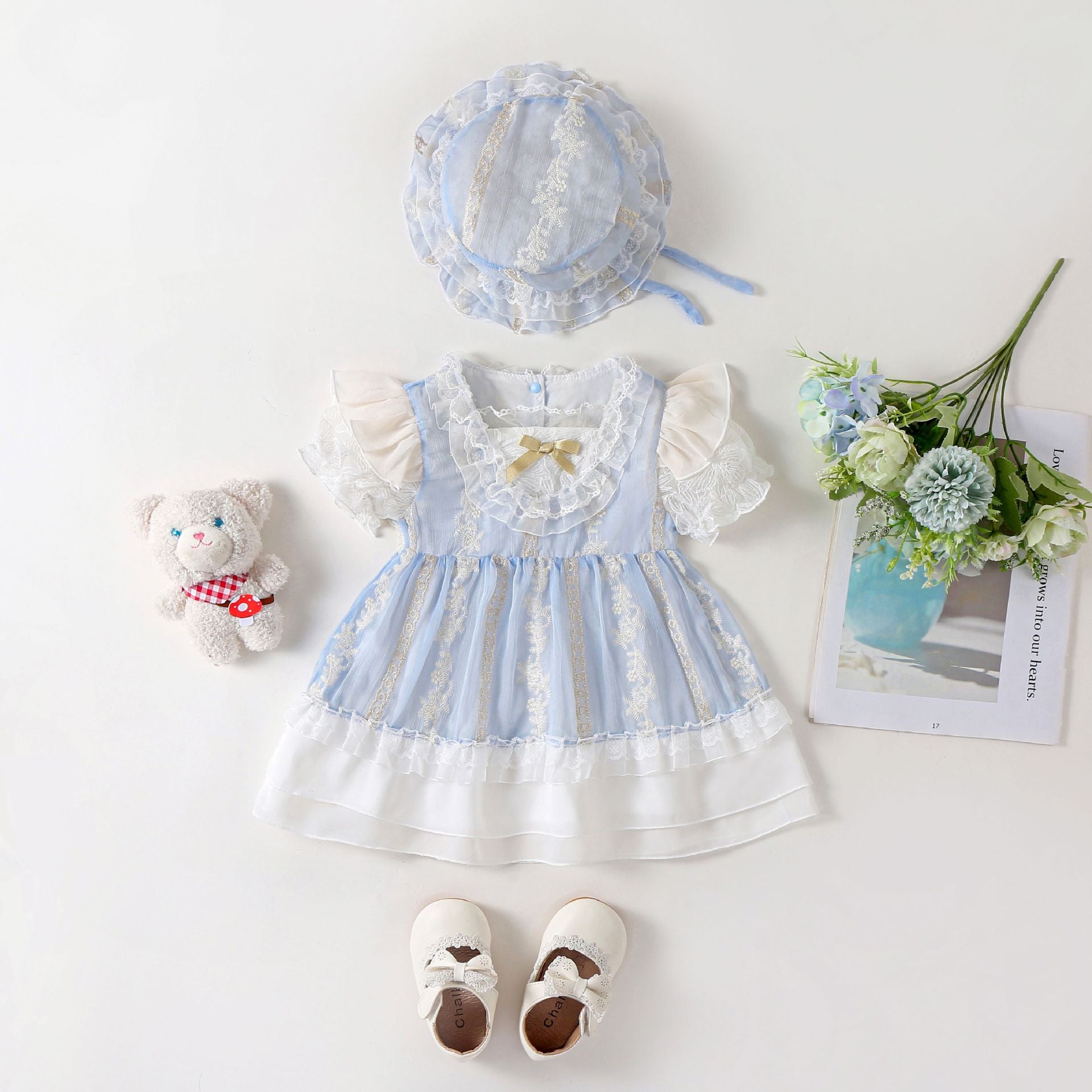 Vestido Infantil Princesinha + Chapéu