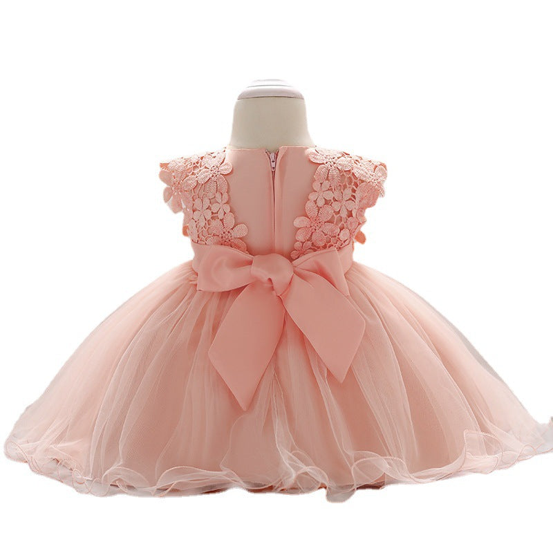 Vestido Infantil Tule Florzinhas