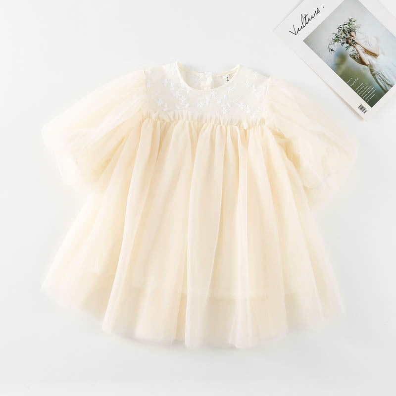 Vestido Infantil Tule Florzinhas
