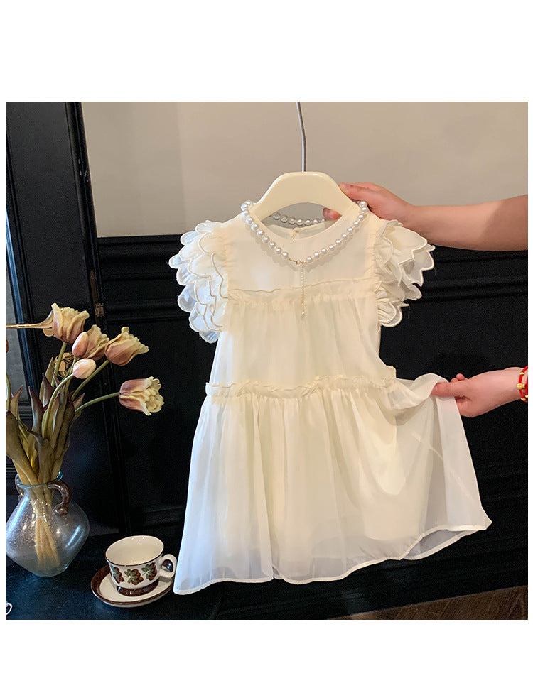 Vestido Infantil Com Manguinha Voadora