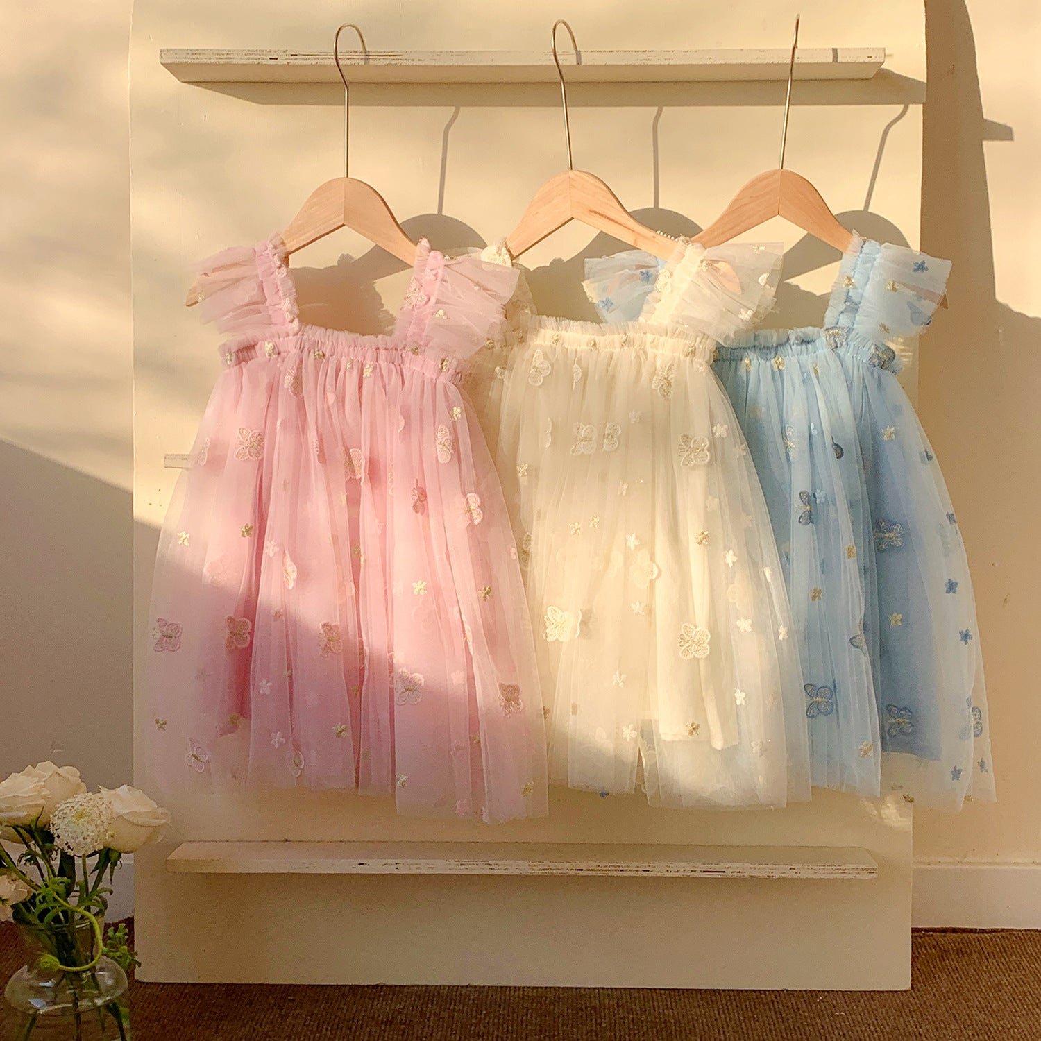 Vestido Infantil Tule Borboletinhas