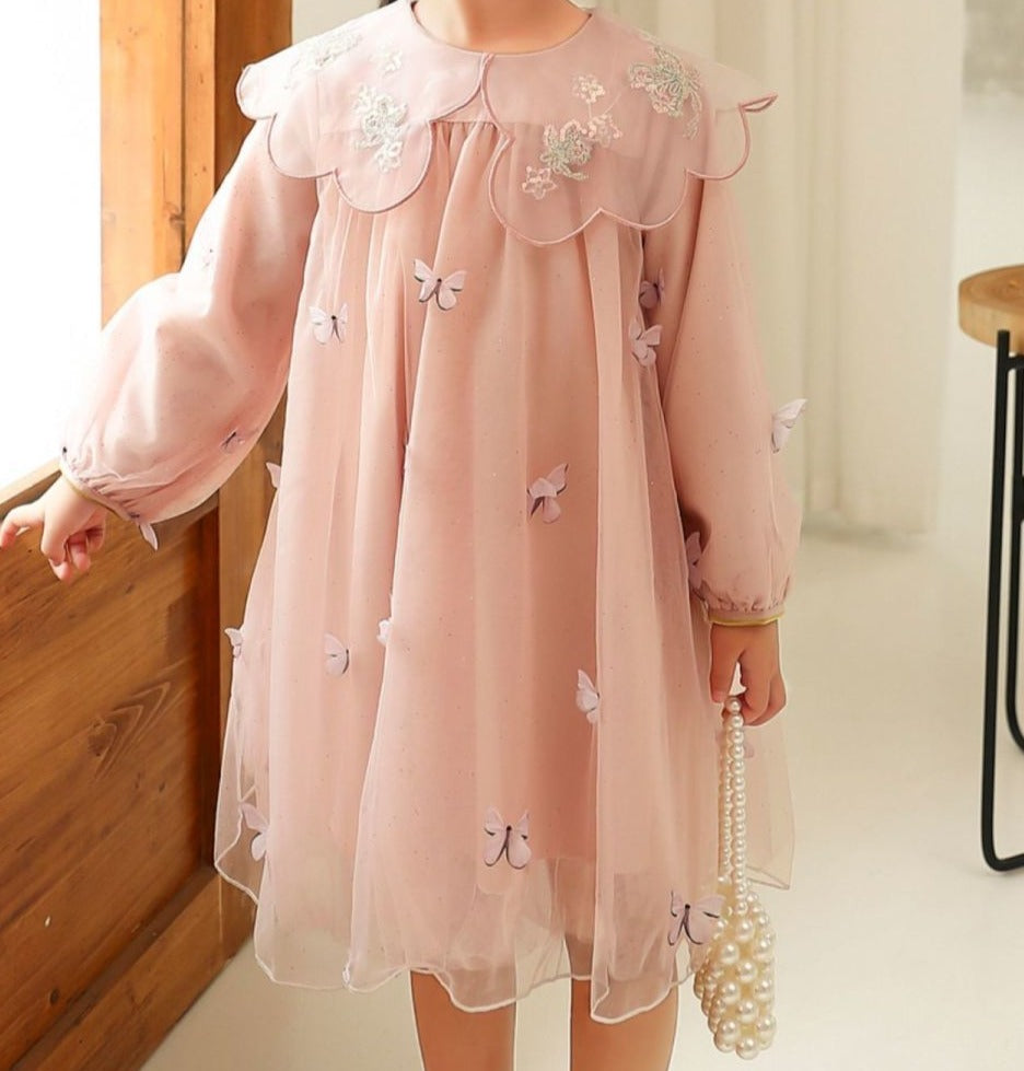 Vestido Infantil Gola Borboletinhas