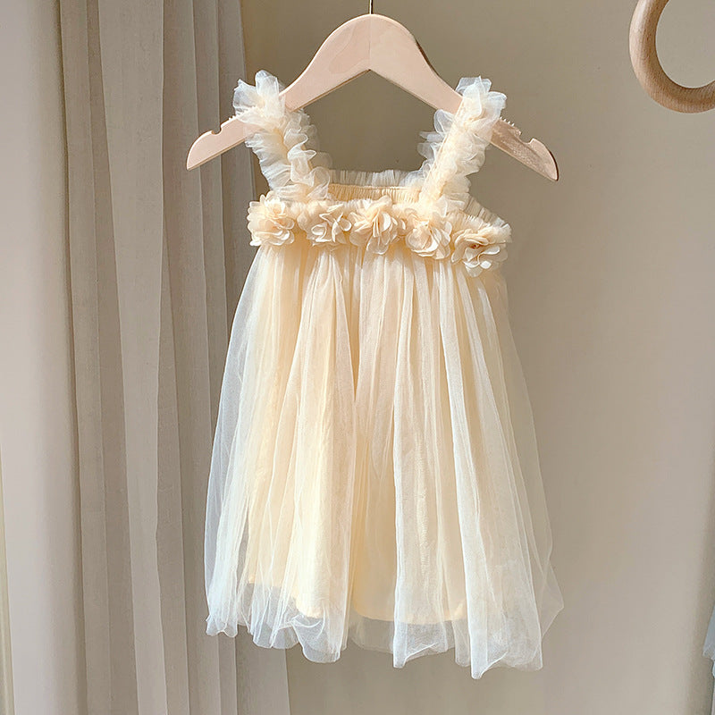 Vestido  Infantil Tule Florzinhas