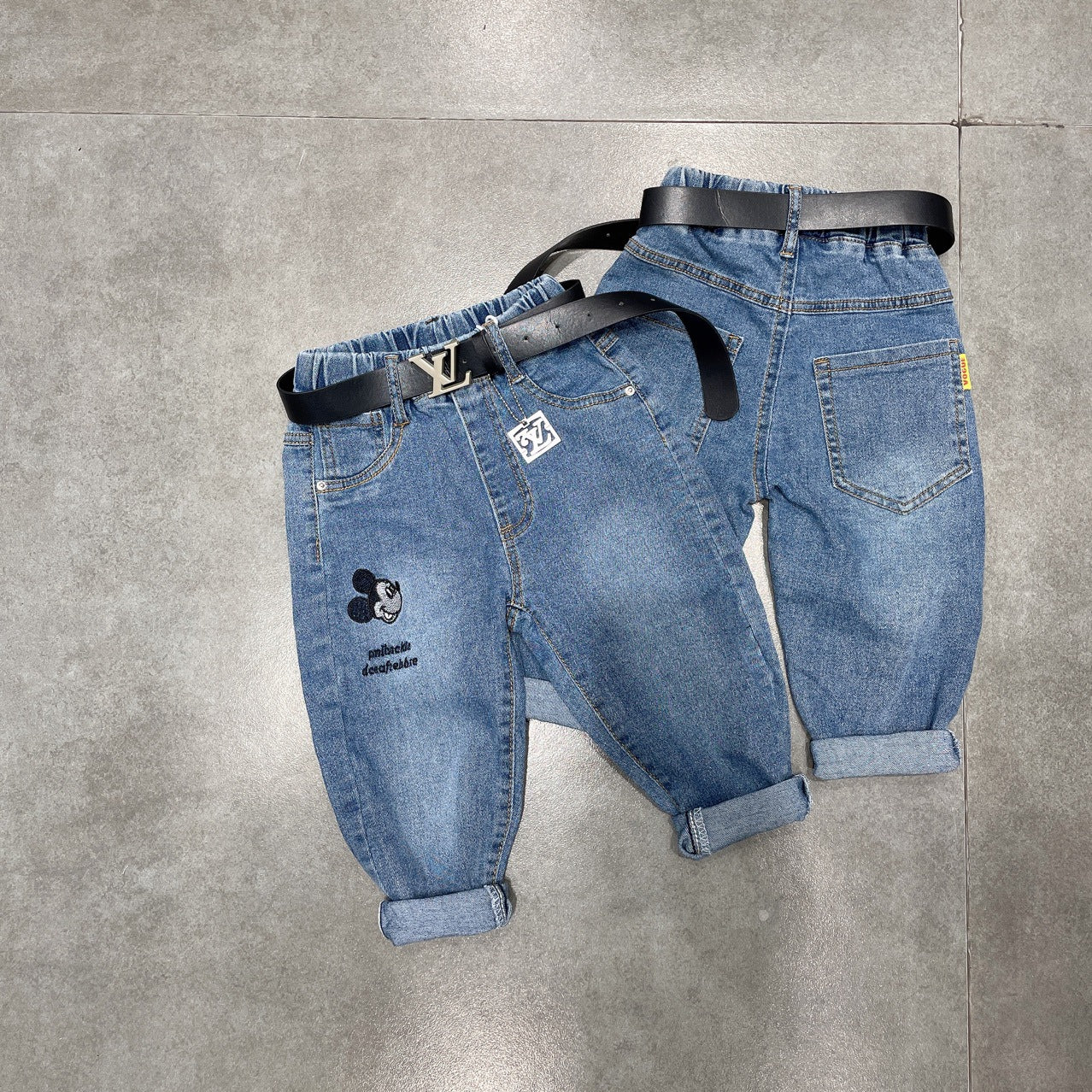 Calça Infantil Jeans Mickey