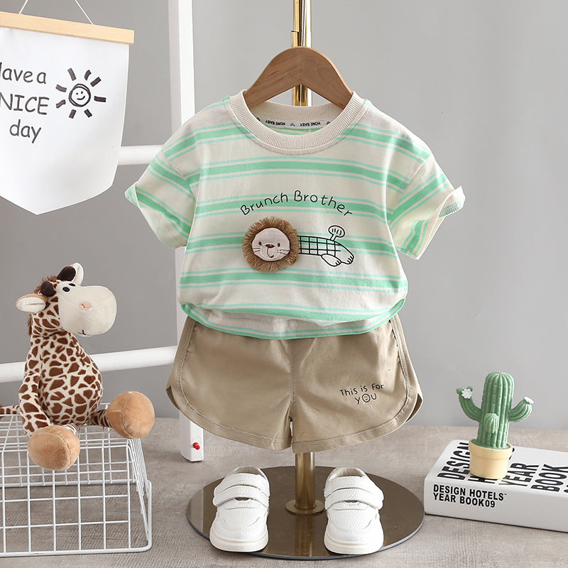 Conjunto Infantil Masculino Lístras Leãozinho