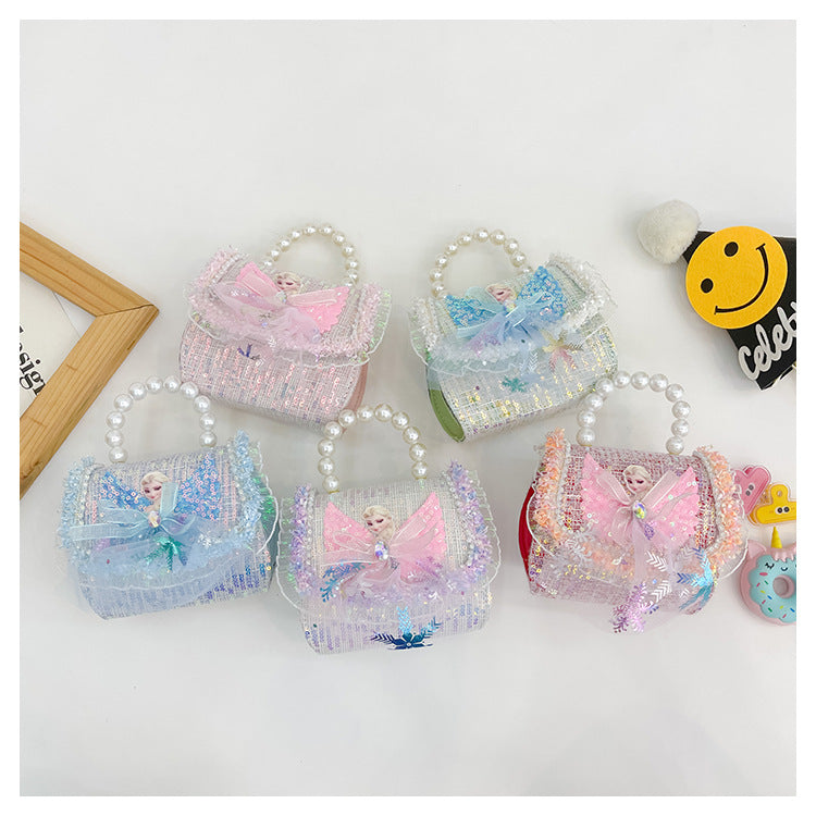 Bolsa Infantil Feminina Alcinha de Pérolas
