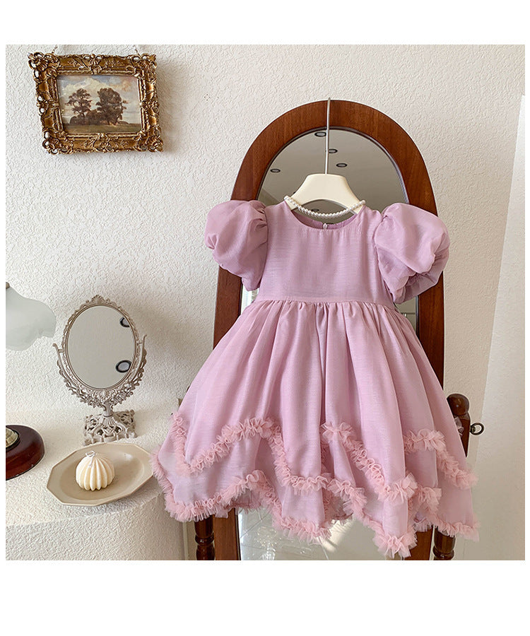 Vestido Infantil Rosa Princesa