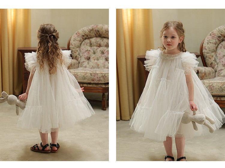 Vestido Infantil Branco Tule