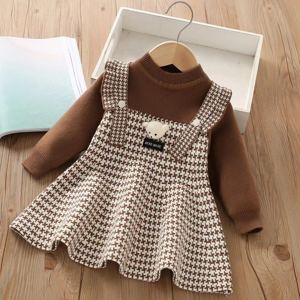 Vestido Infantil Inverno Ursinho