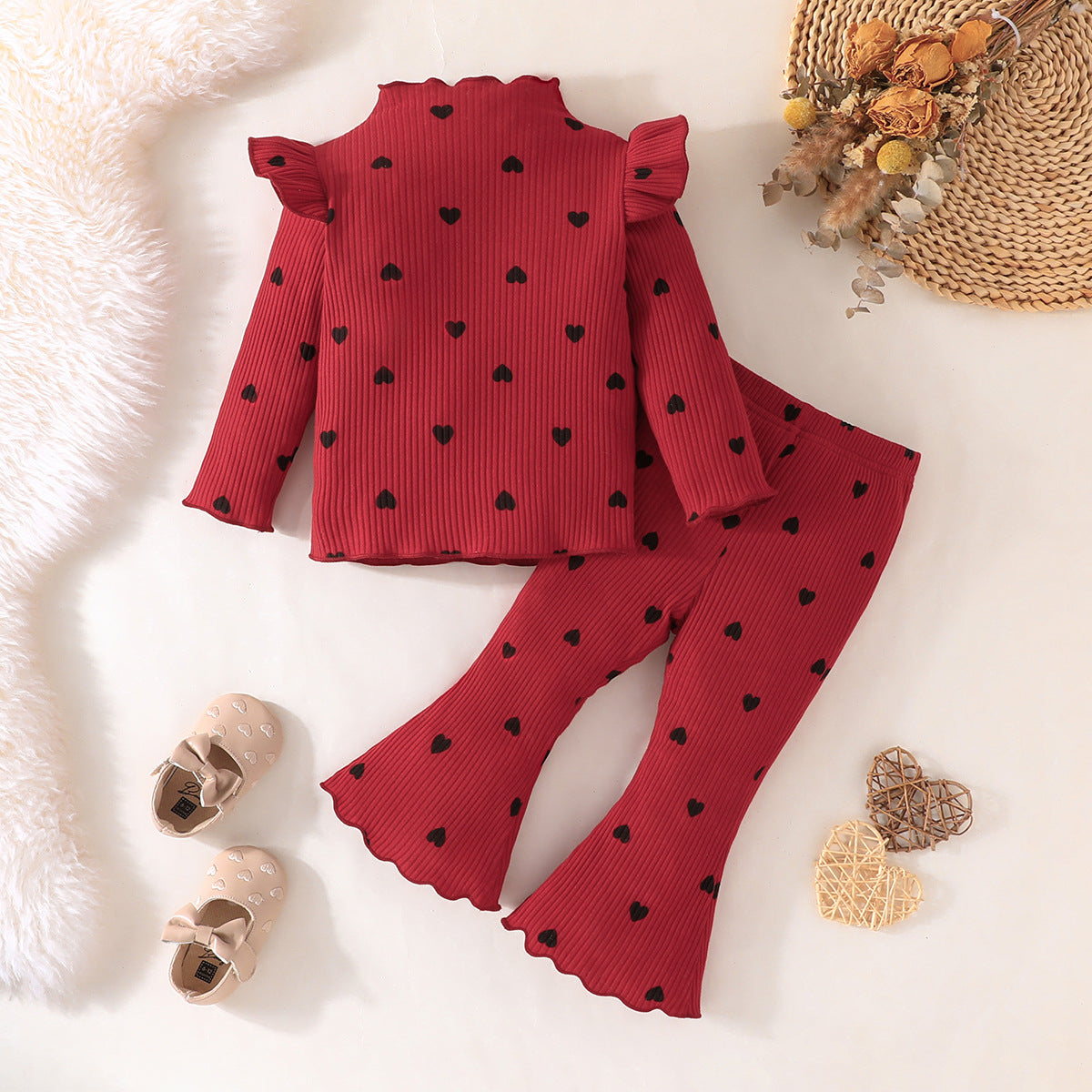 Conjunto Infantil Feminino Corações