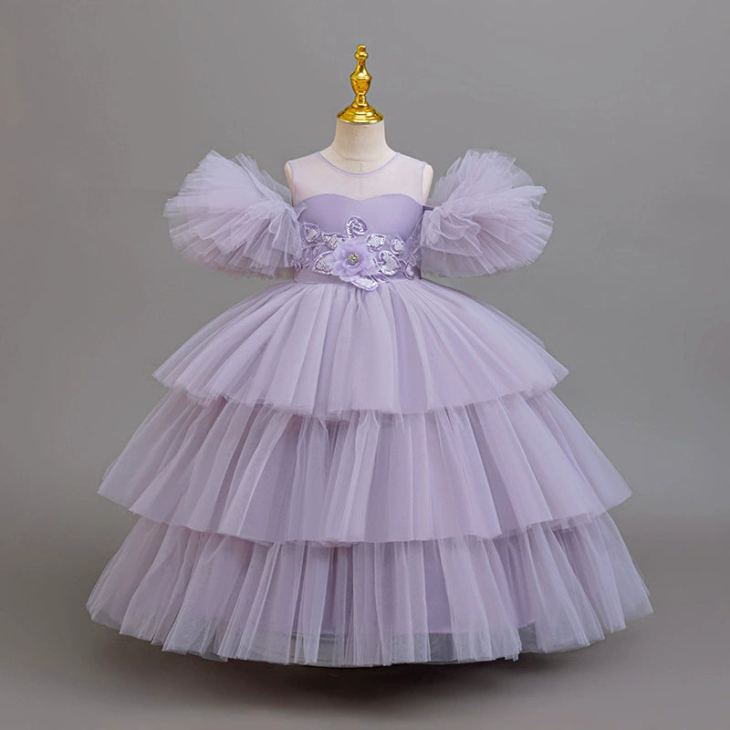 Vestido De Festa Infantil Tule Florzinha