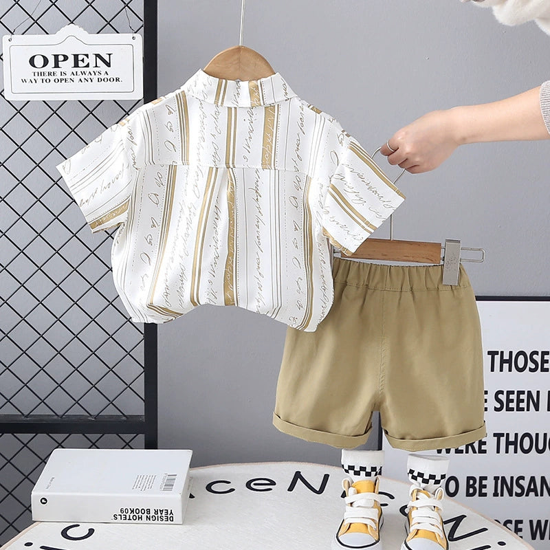 Conjunto Infantil Masculino Lístras Bolsinho