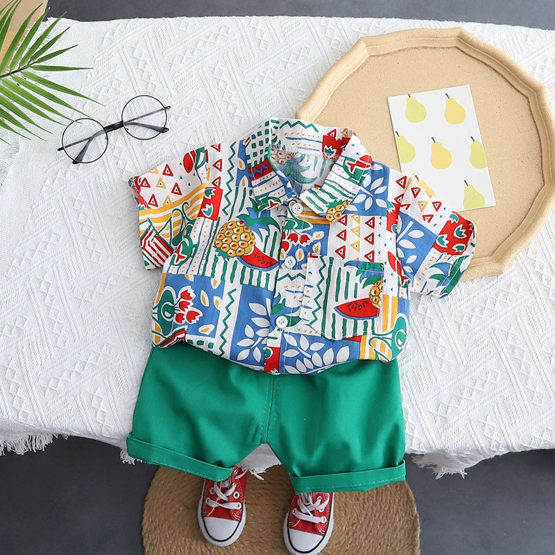 Conjunto Infantil Masculino Camisa Estampas