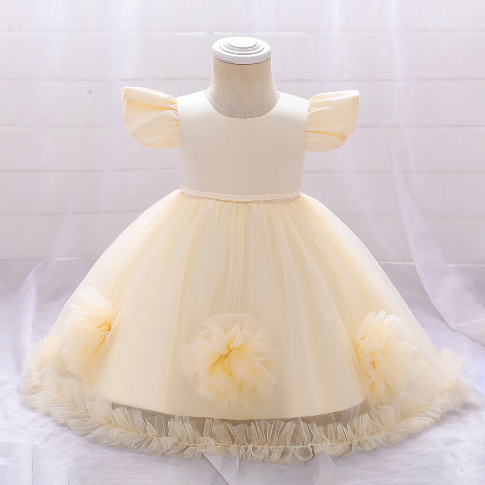 Vestido De Festa Infantil Tule Florzinhas