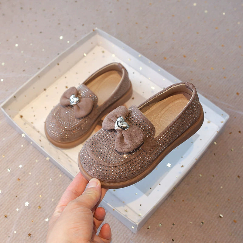 Sapato Infantil Feminino Brilhante Lacinho