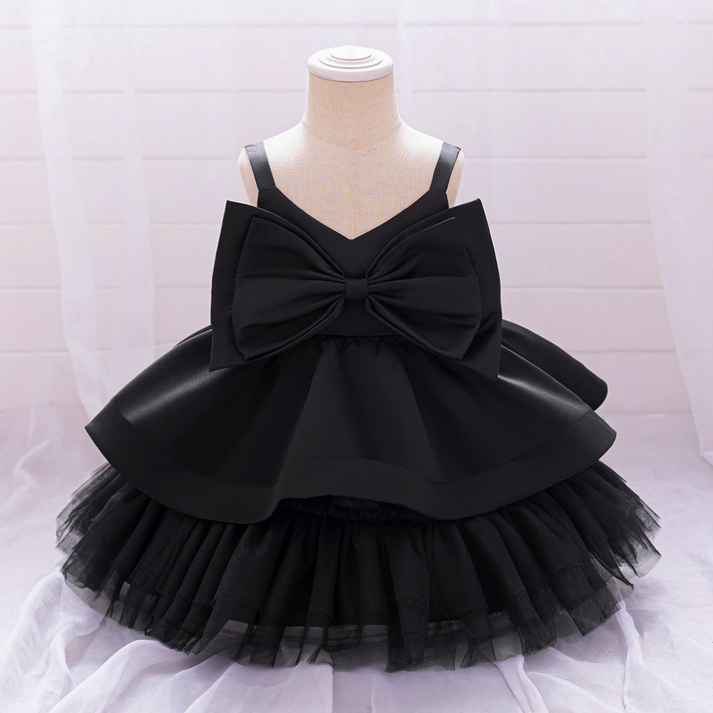 Vestido Infantil De Festa Tule Laço