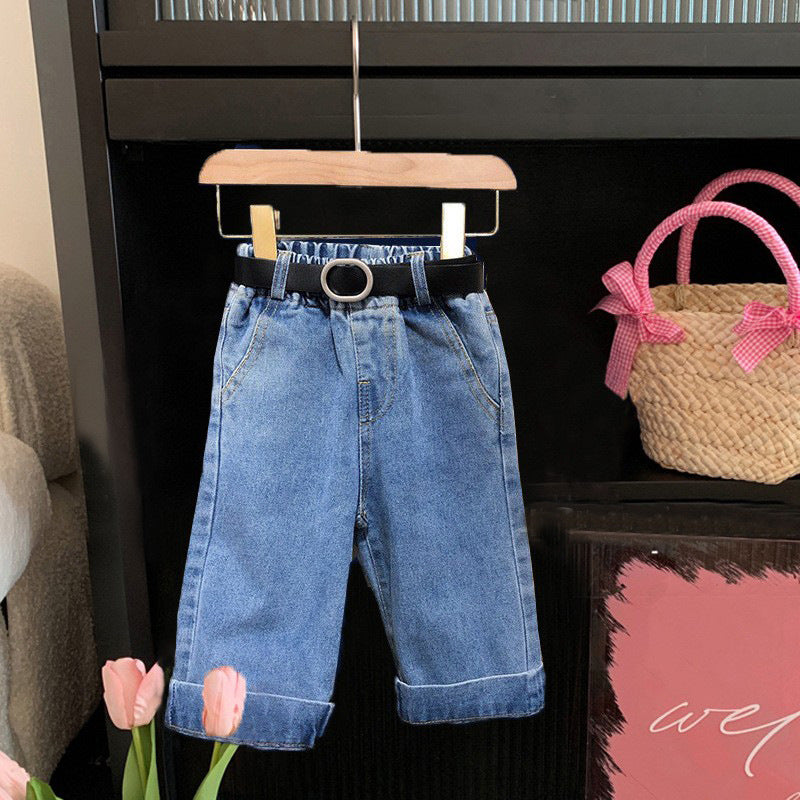 Conjunto Infantil Feminino Cardigan G&D e Jeans