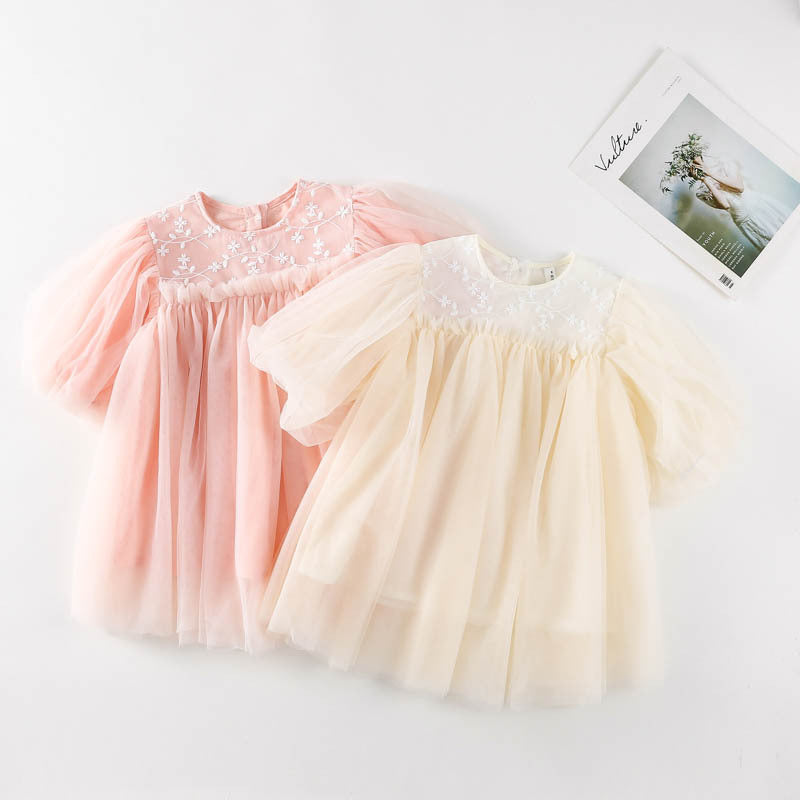 Vestido Infantil Tule Florzinhas