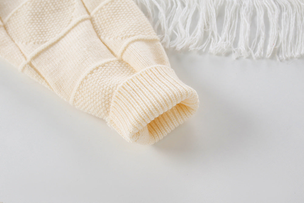 Conjunto Infantil Feminino Tricô Mussi Lacinho